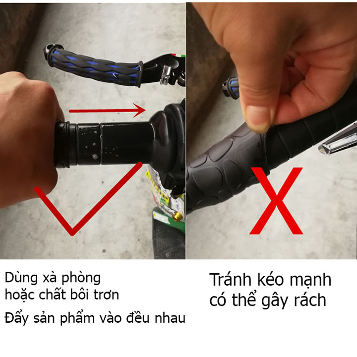[HCM]Bọc Tay Lái Xe Máy 4 Món Êm Tay [ 1 Bộ gồm 4 món ]