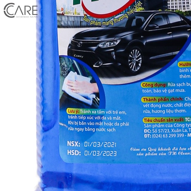 [Chính hãng] Nước rửa kính ô tô TH Clean can 2,5 lít