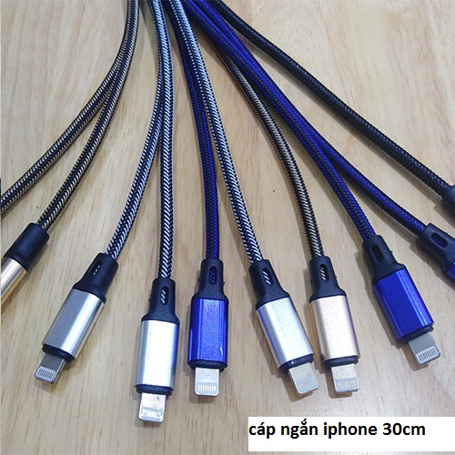 [HCM]Cáp sạc ngắn 20cm - 30cm dây dù siêu bền cho Type C - iphone - Micro usb