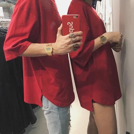 ÁO LONG TEE LIO TAY LỠ - ĐEN, TRẮNG, ĐỎ ĐÔ (HÀNG ĐẸP)
