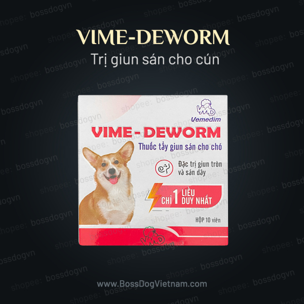 Vime-deworm ngừa giun sán cho chó