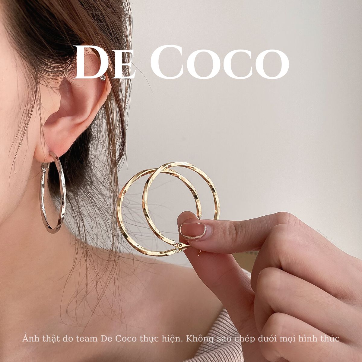 Khuyên tai vòng tròn De Coco