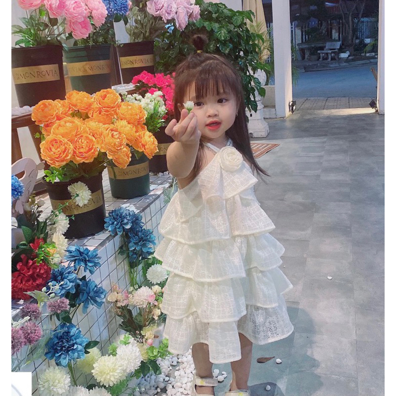 Váy yếm tầng 2 dây siêu xinh cho bé