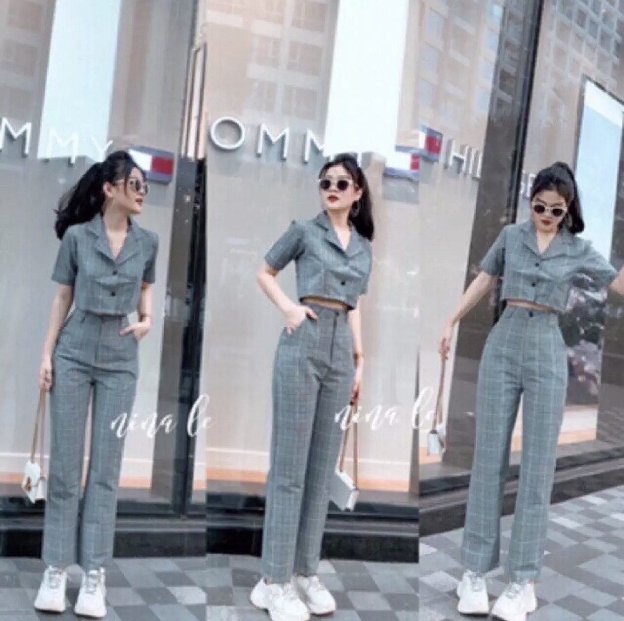 [HCM]Set Bộ Vets Caro For Mềm Cao Cấp Trẻ Trung Cá Tính Siêu Đẹp-QC