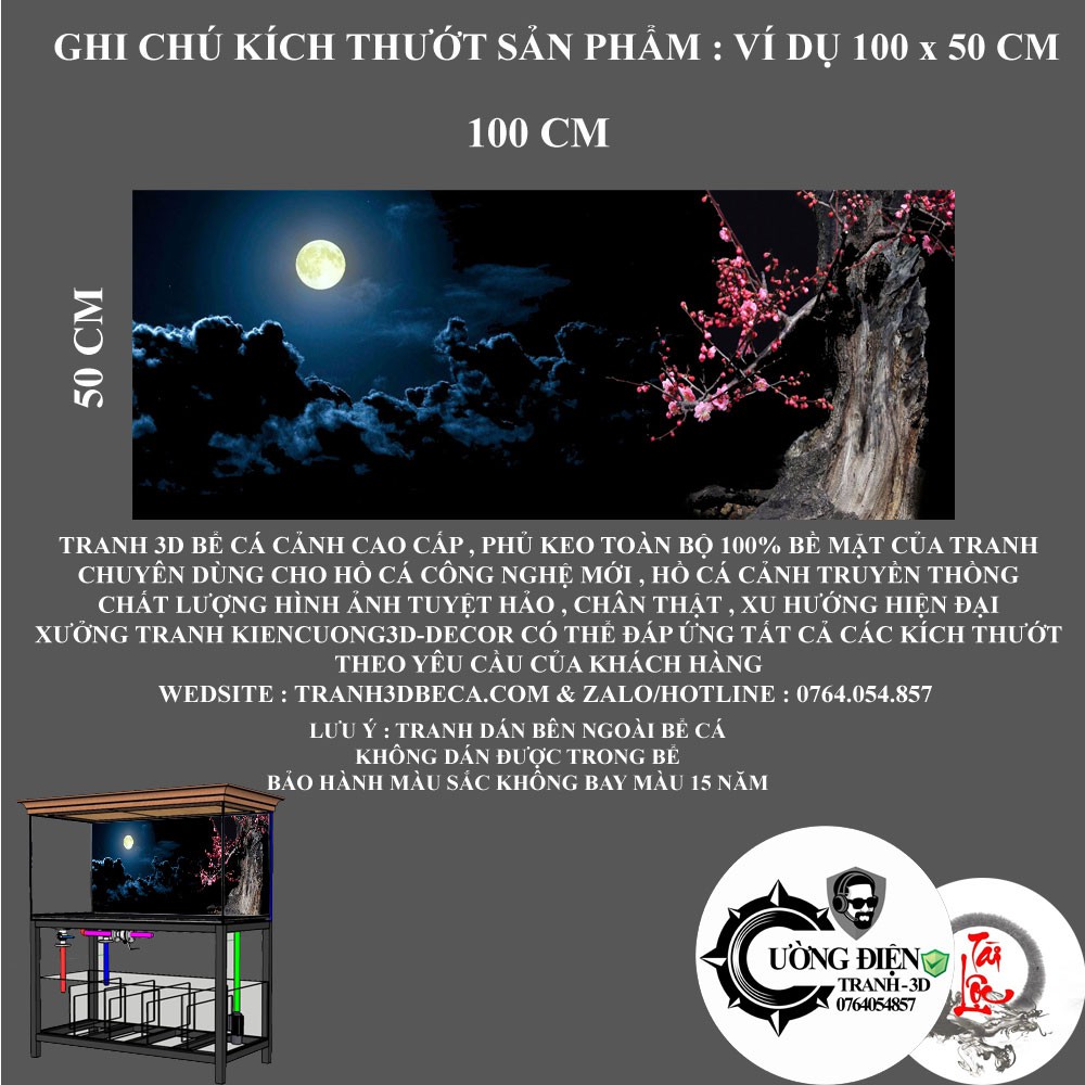 Tranh 3d bể cá