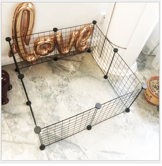 (HCM) Chuồng Quây Chó Mèo Lắp Ghép Đa Năng Bằng Lưới Sắt Sơn Tĩnh Điện Kích Thước Dài 70cm x Rộng 70cm x Cao 70cm