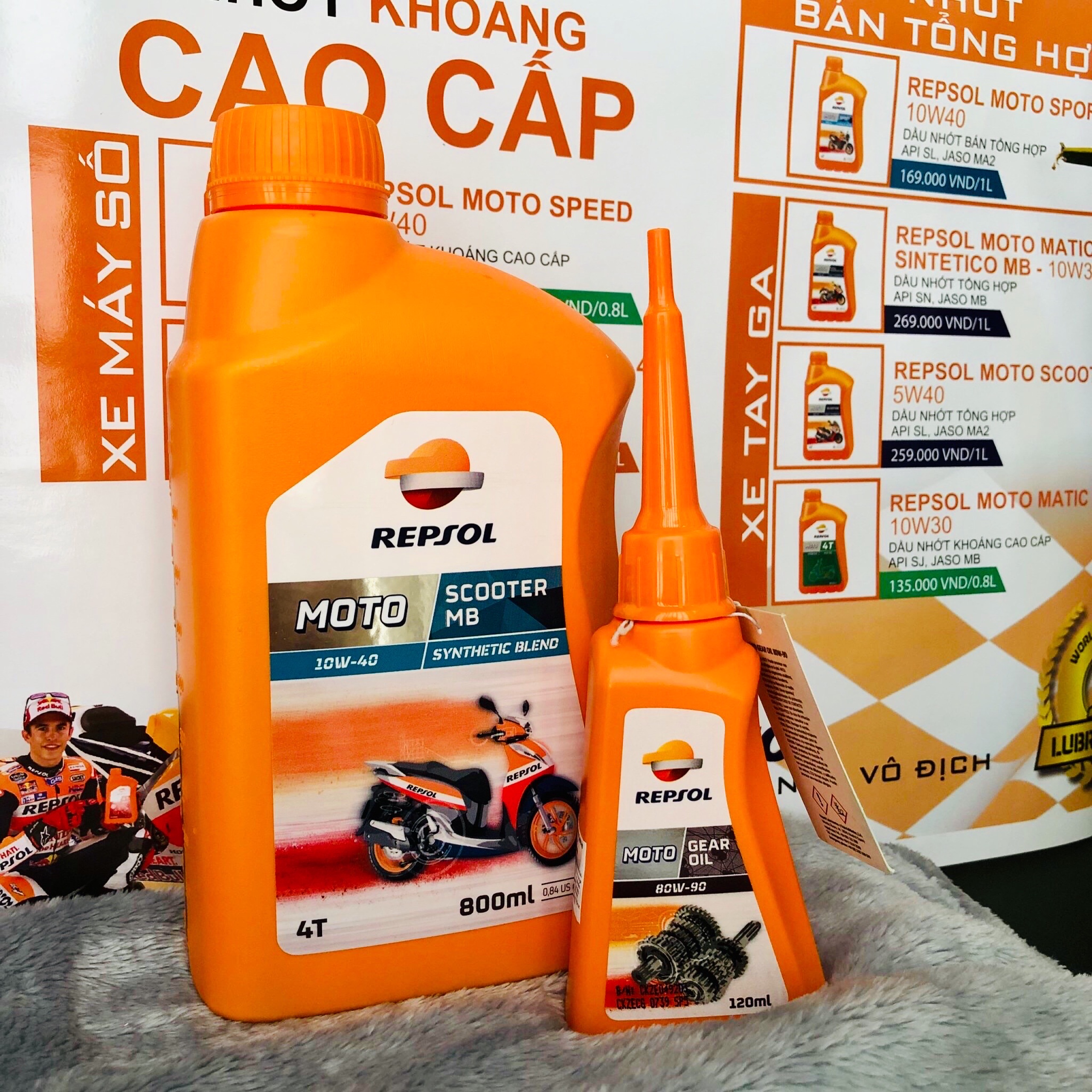 [HCM]Nhớt Repsol Scooter MB 10W40 800ml