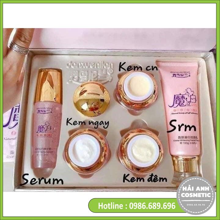 Bộ mỹ phẩm hoàng cung hồng 5in1