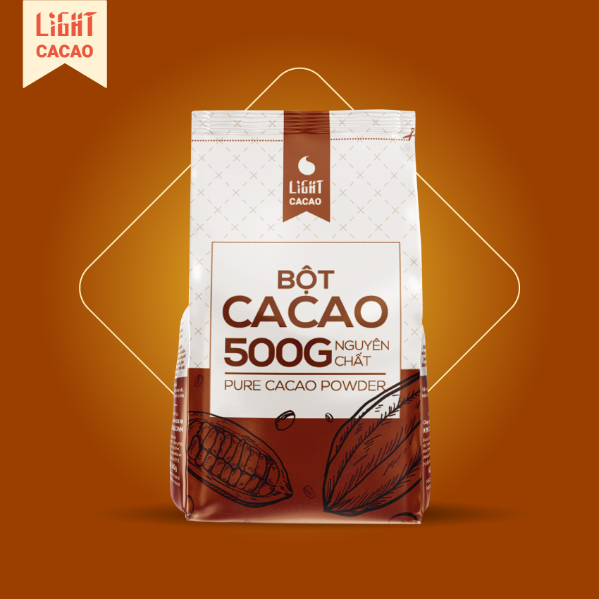 [HCM]Cacao nguyên chất 100% - Bột cacao - Light Ca cao - 500gr