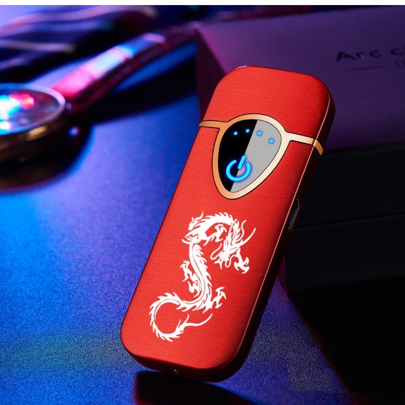 [HCM]Hột Quẹt Cảm Ứng Vân Tay Rồng Bật Lửa Sạc Pin Hồng Ngoại Cảm Ứng Vân Tay Thế Hệ Mới Không Dùng Ga - Không Dùng Xăng