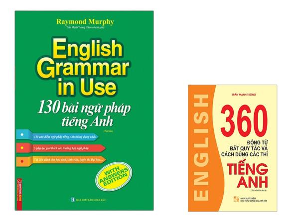 Sách - English grammar in use 130 bài ngữ pháp (tặng 360 động từ đen trắng)