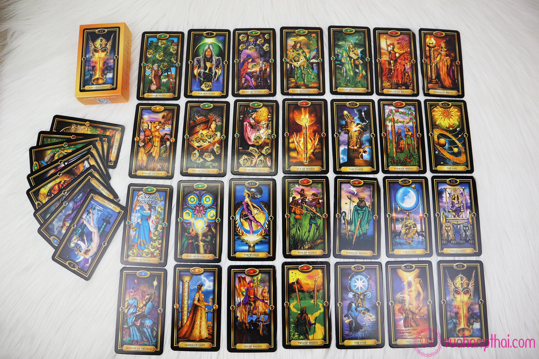 [Hcm]High-Quality Easy Gilded Tarot Divination Card Deck
