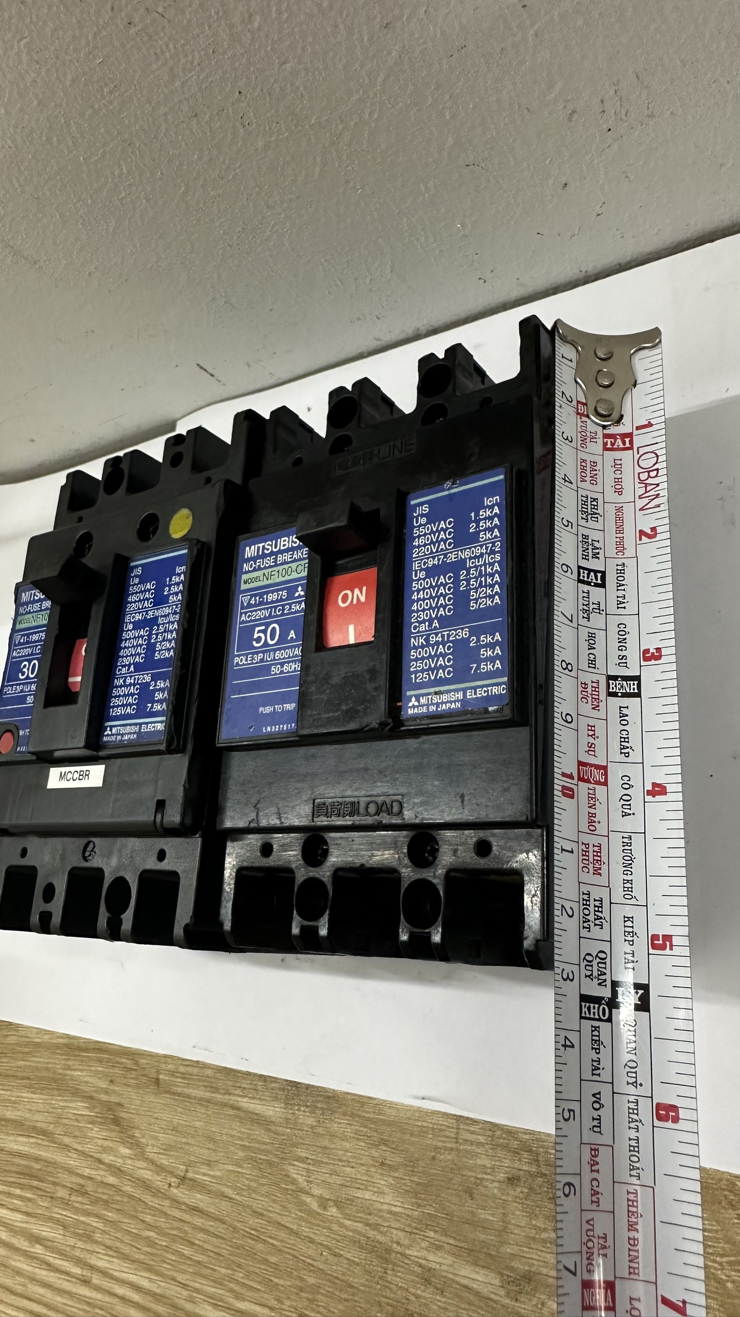 Mccb 3 Pha Mitsubishi 20A~50A (Hàng Nhật Đã Qua Sử Dụng- Mới 85-95%)