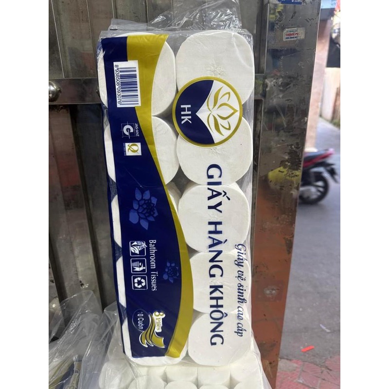 Giấy vệ sinh dai mịn 3 lớp - bịch 10 cuộn