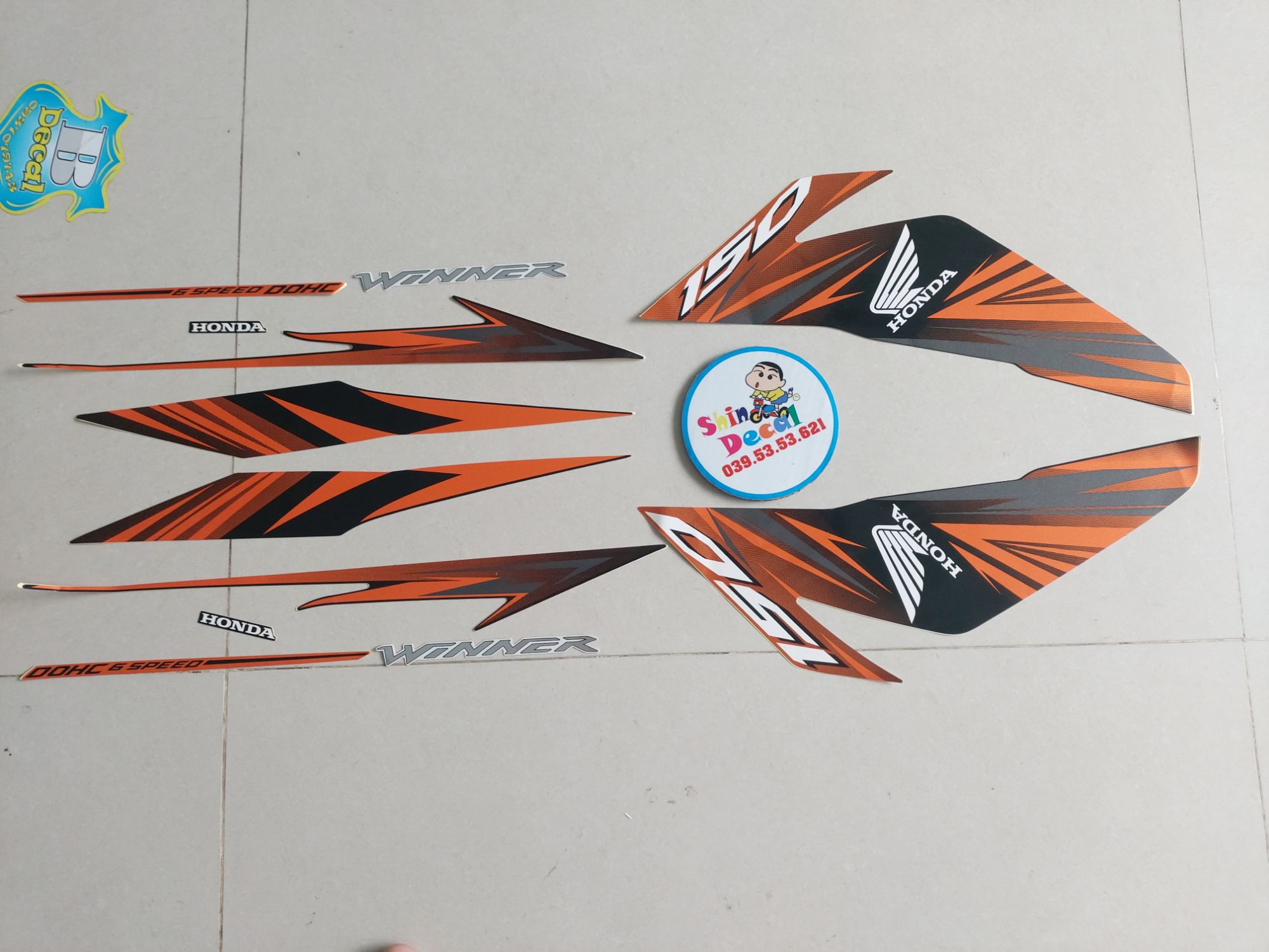 Tem lụa winner 150 cam đen giả zin