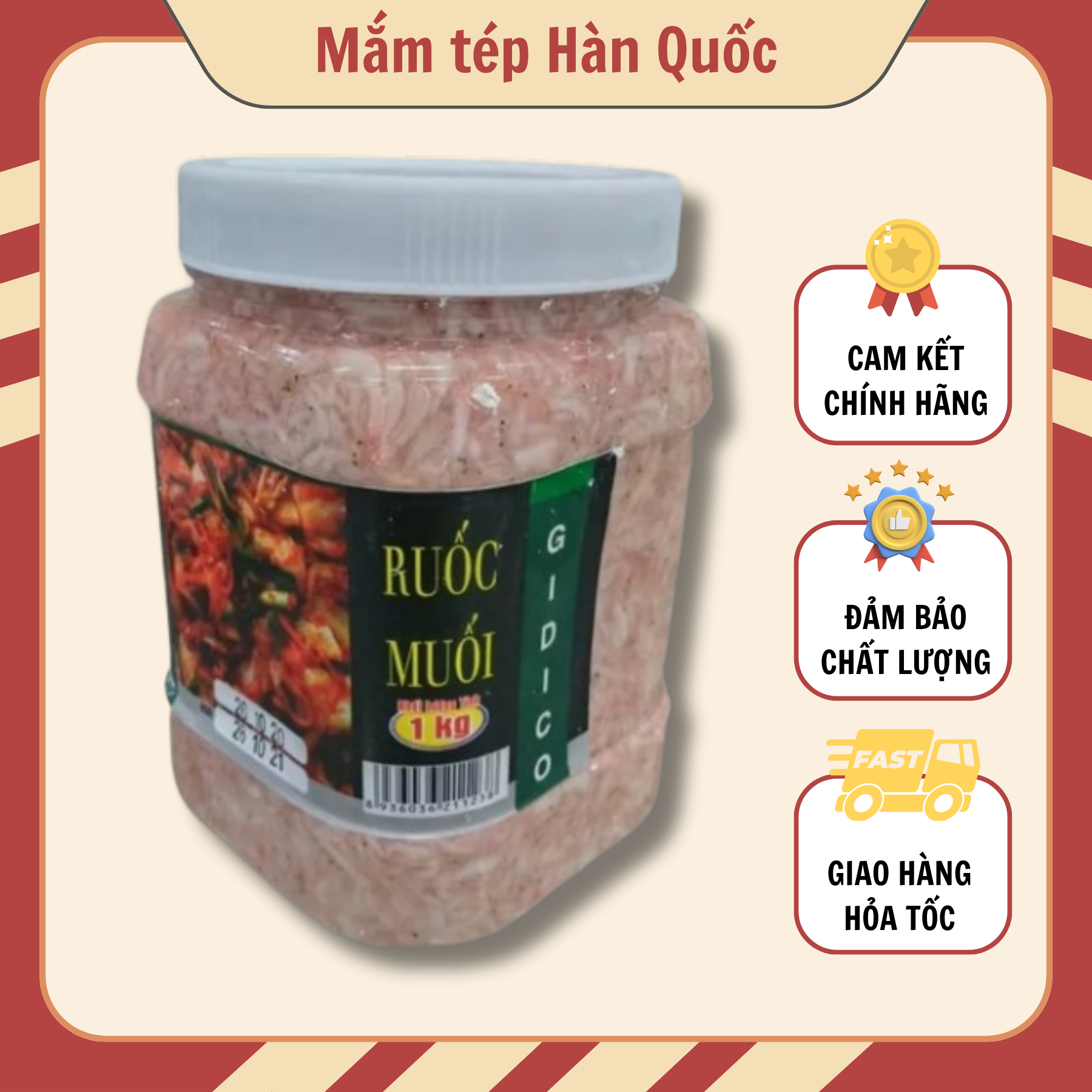 Mắm tép làm kim chi hàn quốc 1kg
