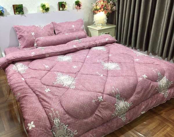 SÉT CHĂN PHAO GA GỐI COTTON KT HÀNG 5 MÓN CÓ VỎ GỐI ÔM KT 1M8*2M