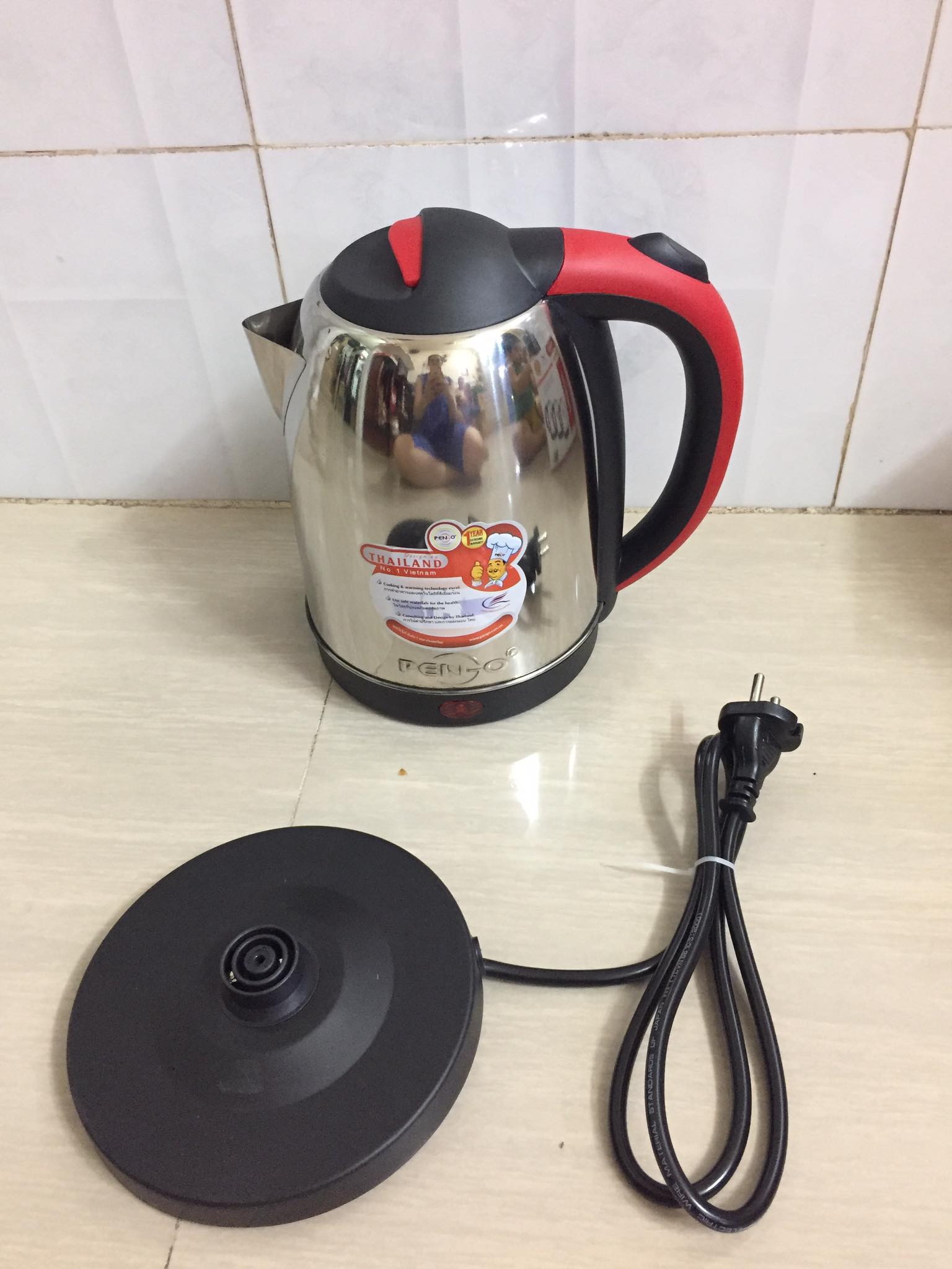 [HCM]ẤM ĐUN SIÊU TỐC  INOX  TỰ ĐỘNG  1.8 LÍT PENGO PG-218