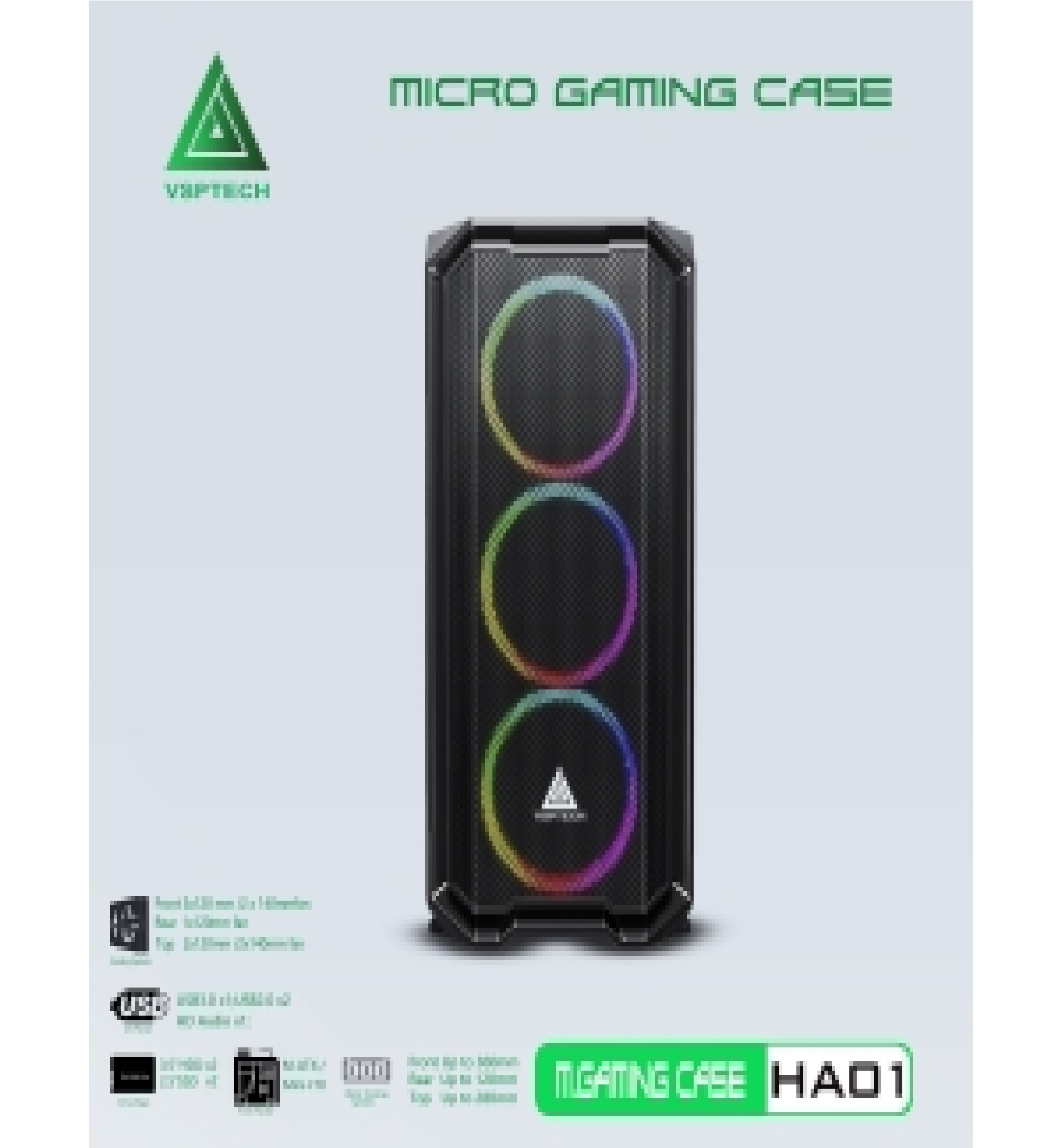 Case Gaming VSP KA30 Mini Tower (Đen)