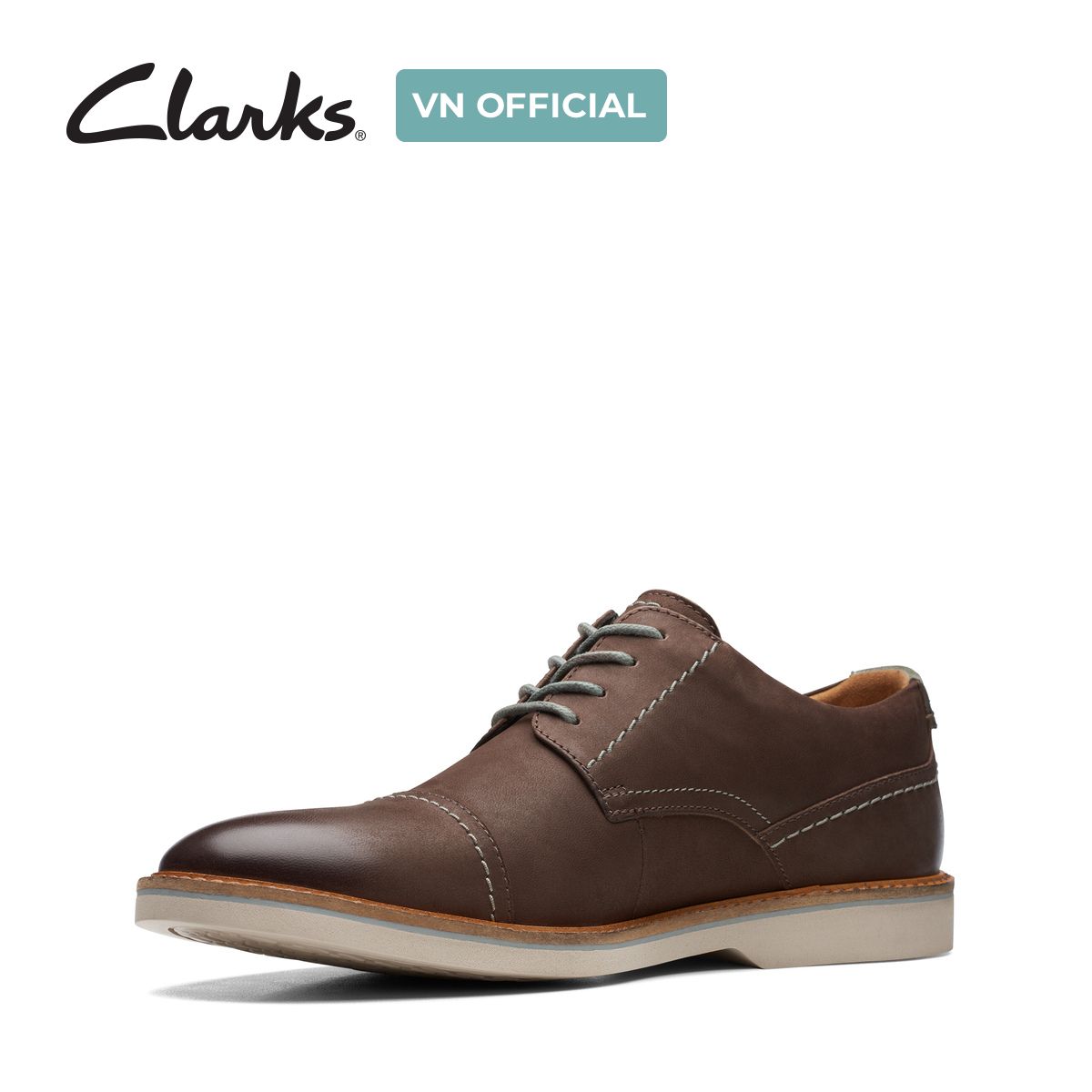 Giày Tây Da Nam Clarks - Atticus LT Cap