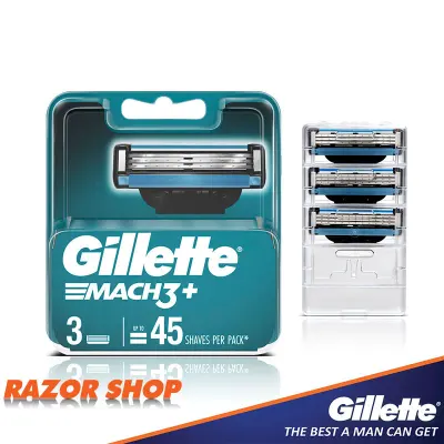 Vỉ 03 lưỡi dao cạo râu Gillette Mach 3 (Mẫu mới)