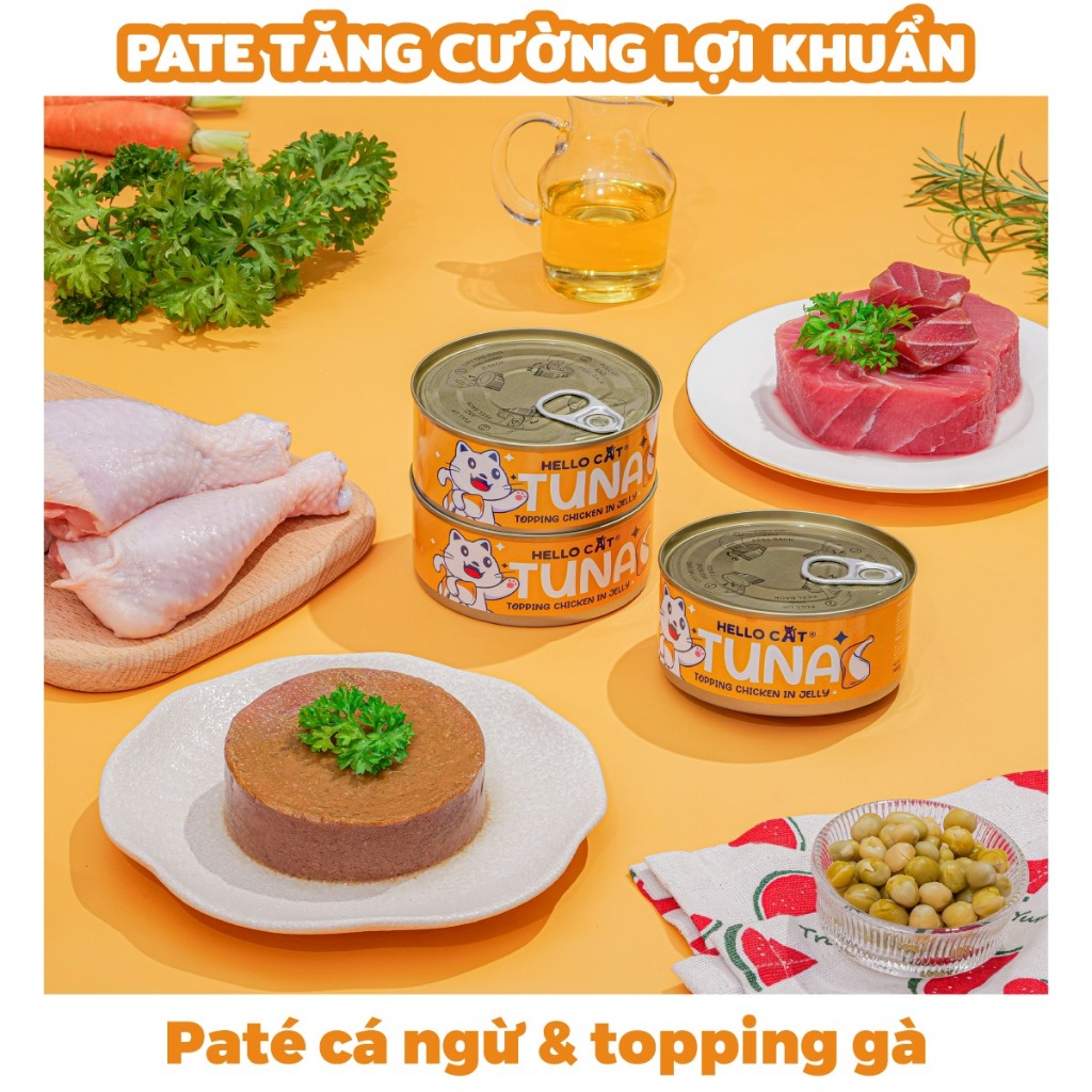 Pate Lon 160G Hello Cat Dành Cho Mèo