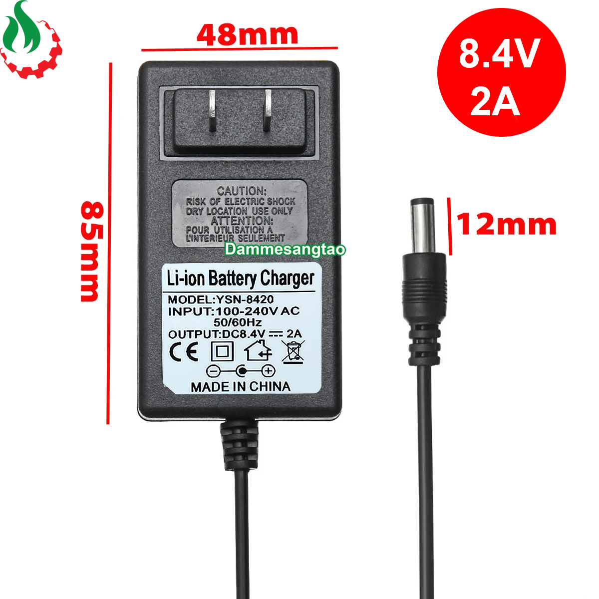 Sạc 2s 8.4v 2a dùng cho pin li-ion 3.7v