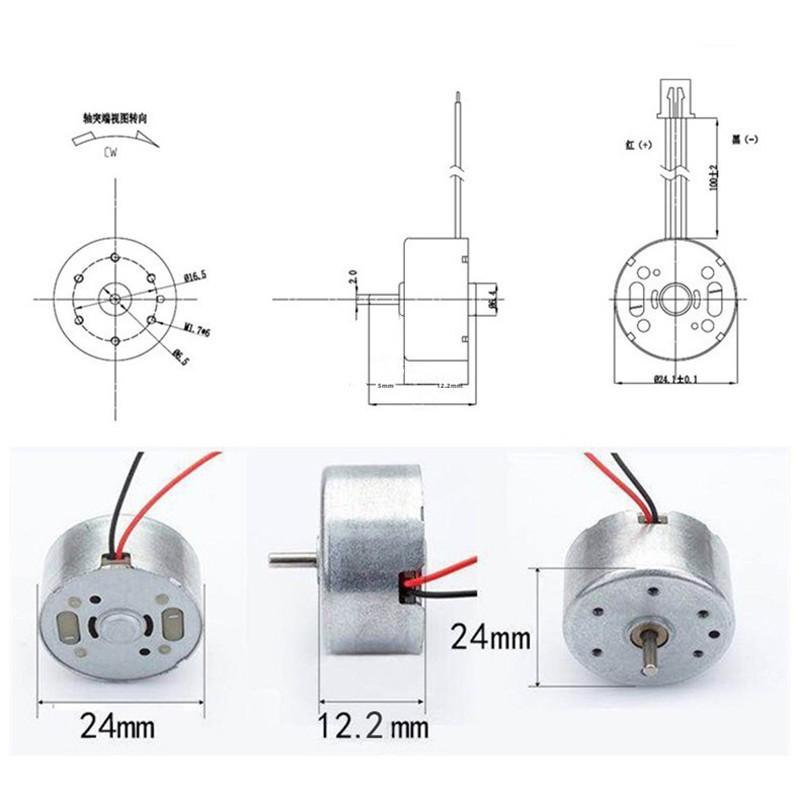 Mô Tơ Mini R300C 5500rpm DC 3V - 6V