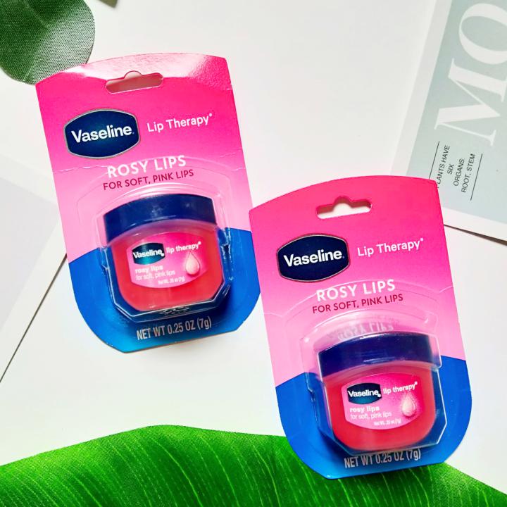 Dưỡng mềm và hồng môi Vaseline Rosy Lips Mỹ 7G