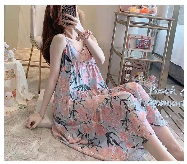 Váy 2 Dây Lanh Mặc Nhà VN60