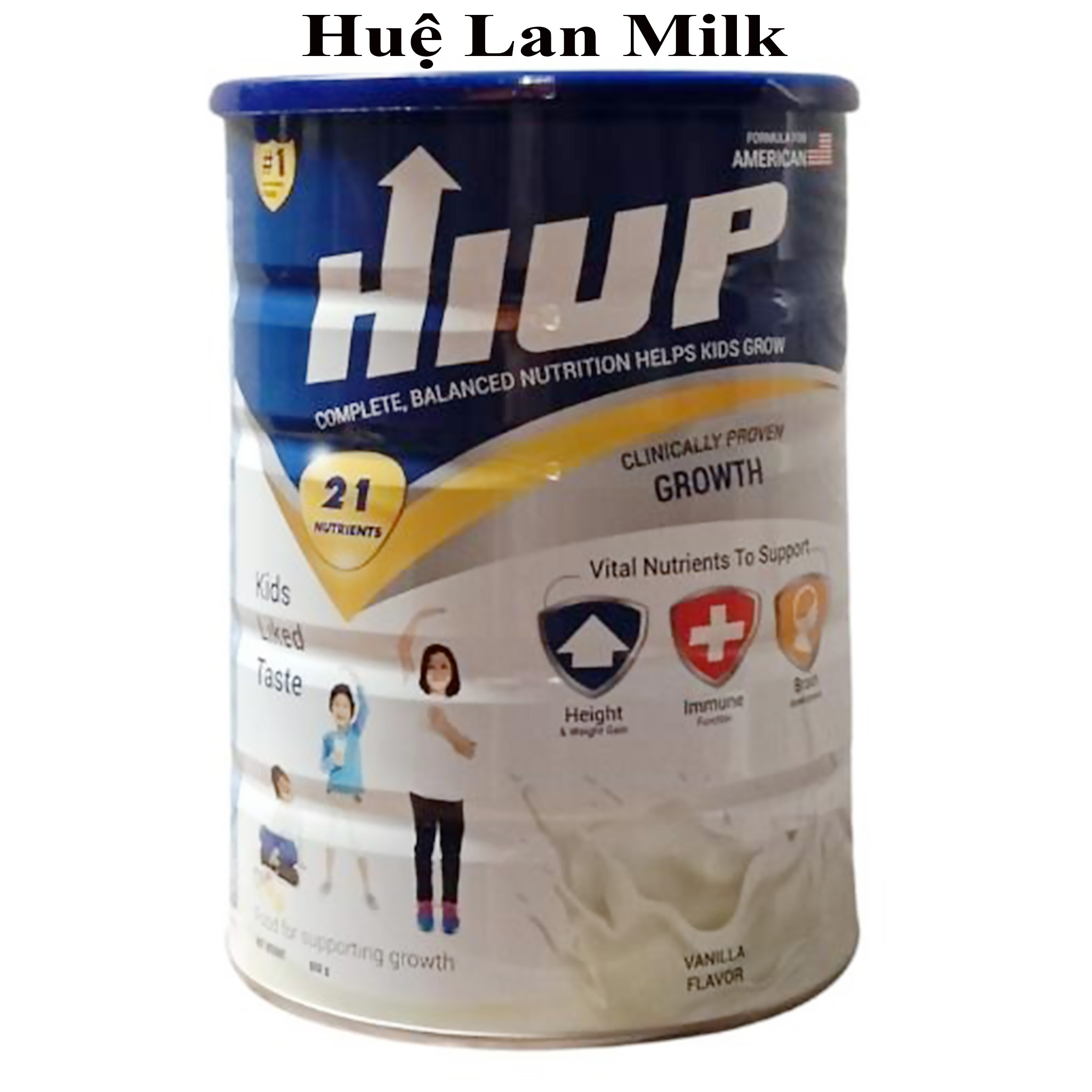 Sữa bột HIUP tăng chiều cao cho trẻ từ 3 đến 15 tuổi - Hộp 650g
