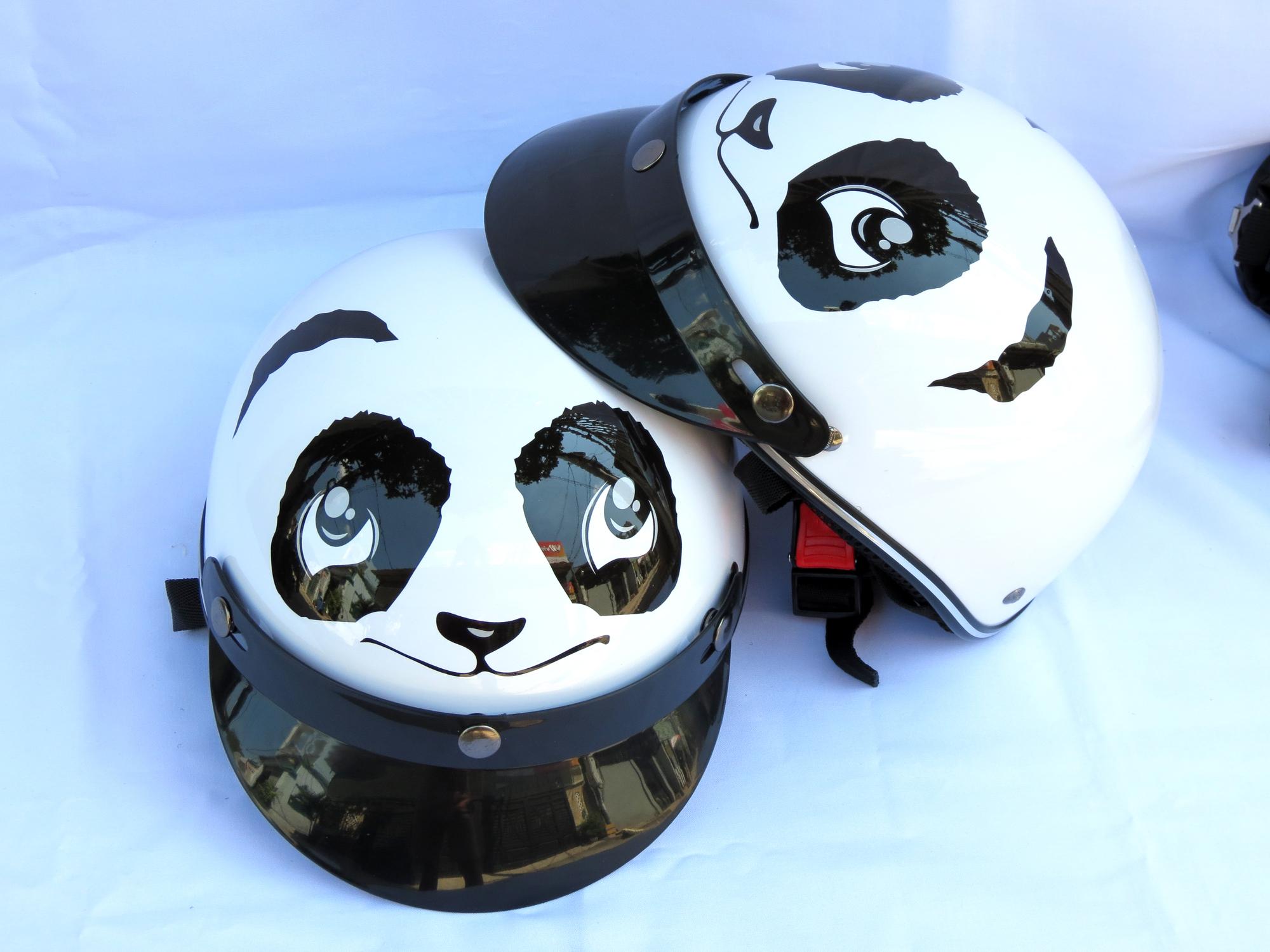 Mũ bảo hiểm NTMAX 1/2 gấu panda siêu cute