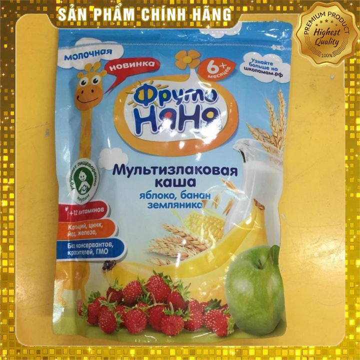 Bột ăn dặm fruto Nga 200gr giàu vitamin và khoáng chất không chứa chất bảo