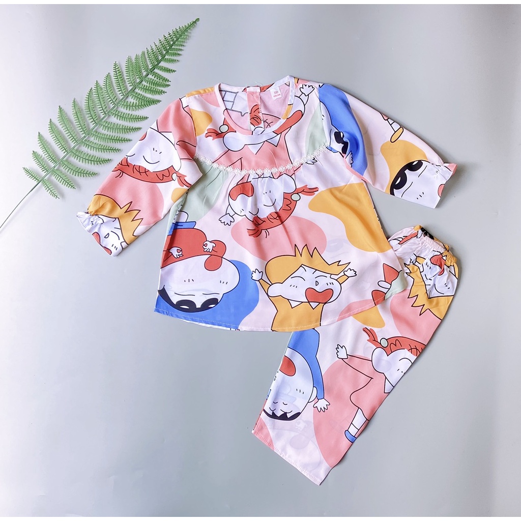 Đồ Bộ tone Tay Dài Cho Bé Gái 5-45kg