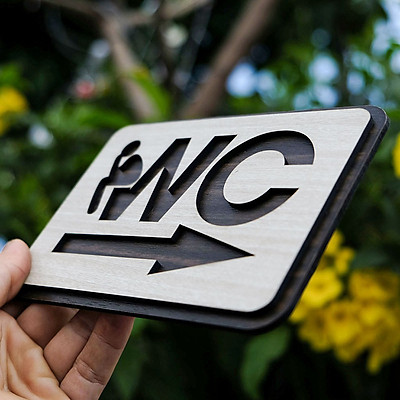 Bảng Gỗ Trang Trí Treo WC