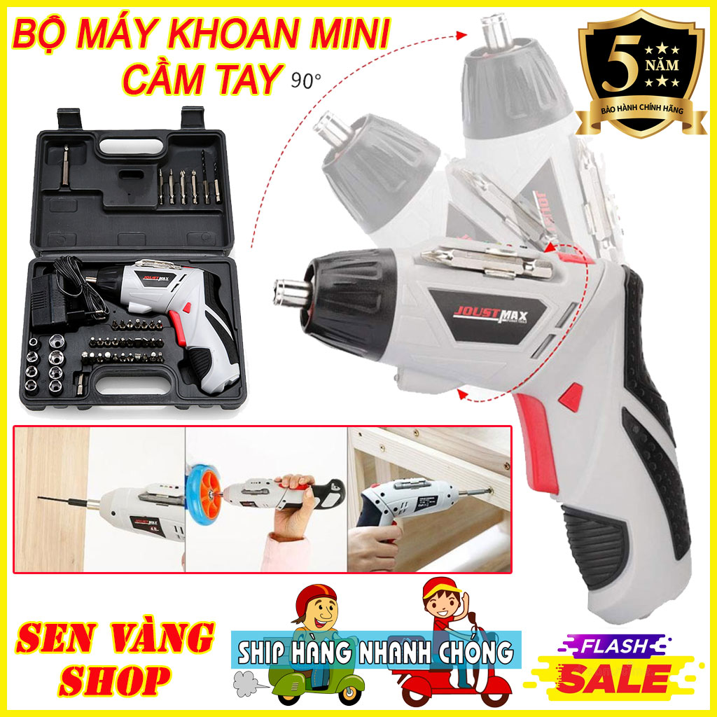 Máy khoan, Máy bắn vít 2 chiều mini khoan vặn dùng pin nhỏ gọn.Máy khoan Máy bắn vít 2 chiều mini khoan vặn dùng pin nhỏ gọn Bộ máy khoan và vặn ốc vít đa năng có sạc tích điện Joust Max