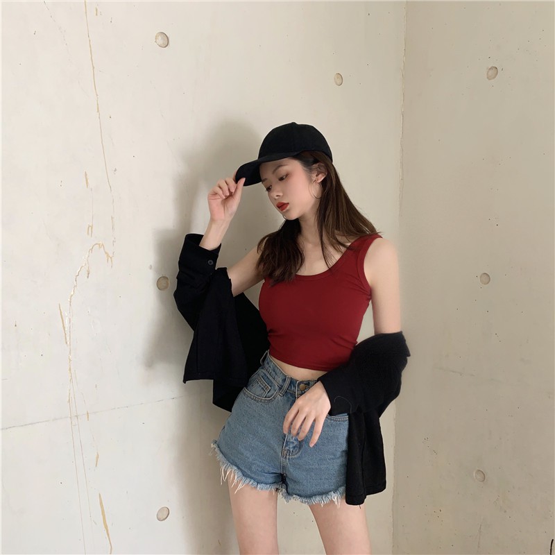 [HCM]Áo croptop ba lỗ CERA-Y chất thun co dãn CRA035