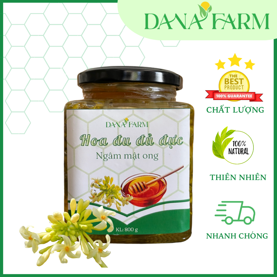Hoa đu đủ đực ngâm mật ong - 800g