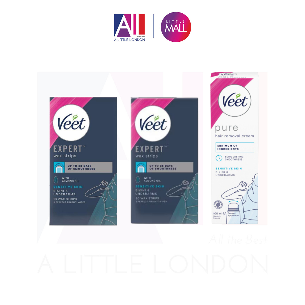 Tẩy lông vùng Bikini, nách da nhạy cảm Veet Wax Strips