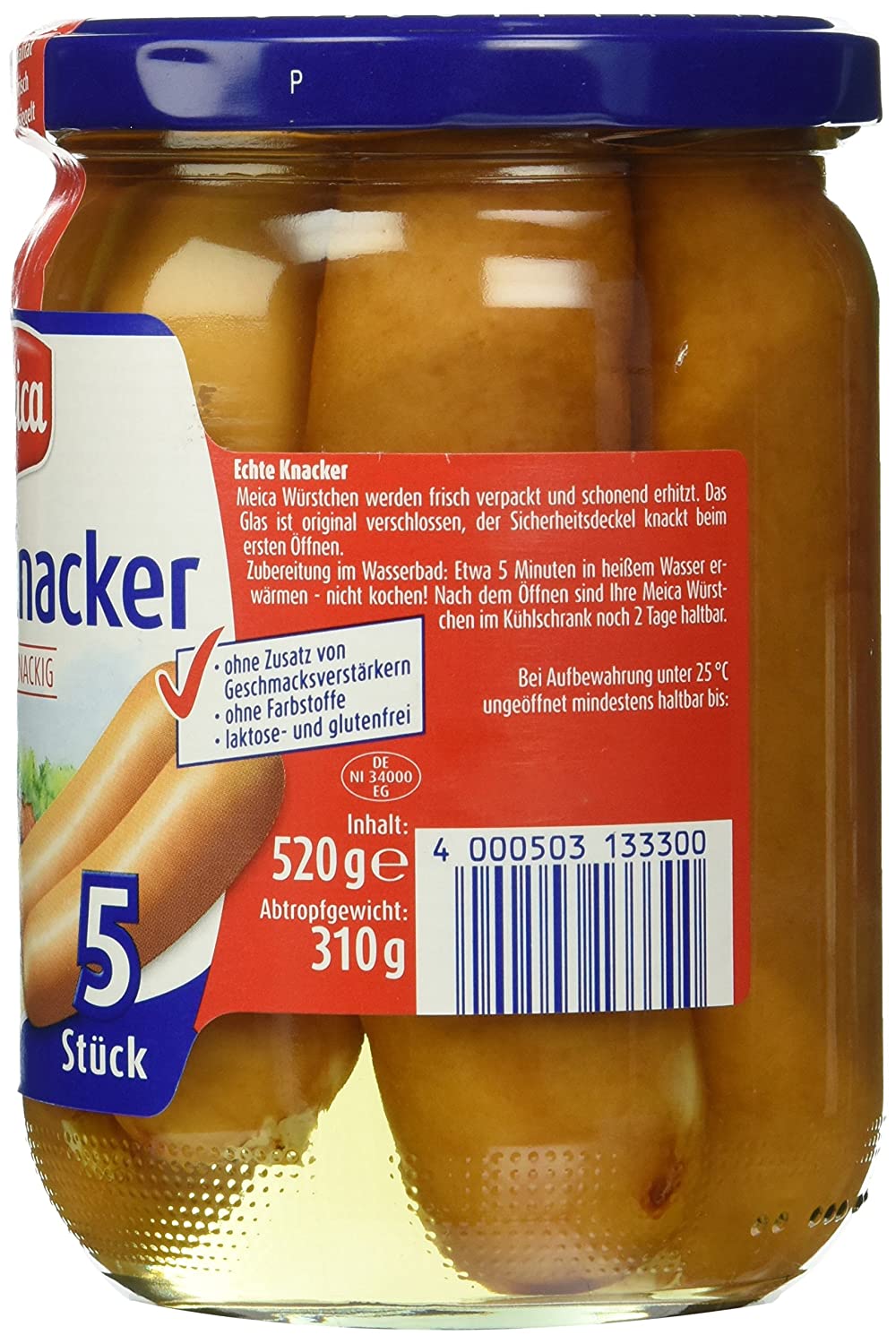 Xúc xích Đức hiệu Meica Echte Knacker 520g