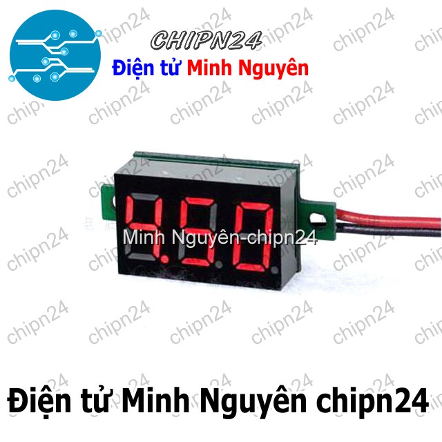 [1 cái] (D34) Đo điện áp DC 2 dây 4.5-30V Led đỏ nhỏ 0.36 inch - HH002231