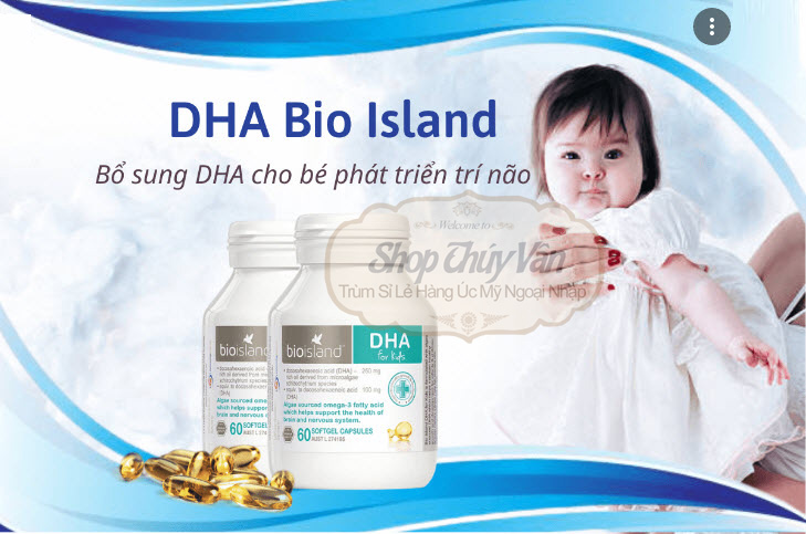 Bioisland DHA For Kids [Viên uống DHA cho trẻ, hàng Úc ,60 viên]