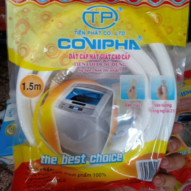 [HCM]Dây Cấp Máy Giặt Đầu Răng 21 - Dài 1M5