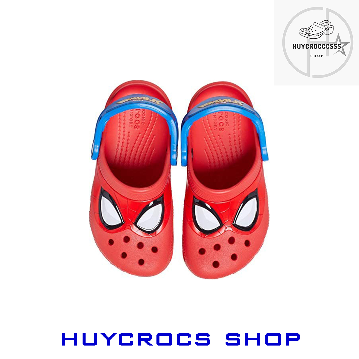 Dép nhựa cho bé trai CROCS sục người nhện spider man dép cho trẻ đúc nguyên  khối siêu bền tặng Jibbits - MixASale