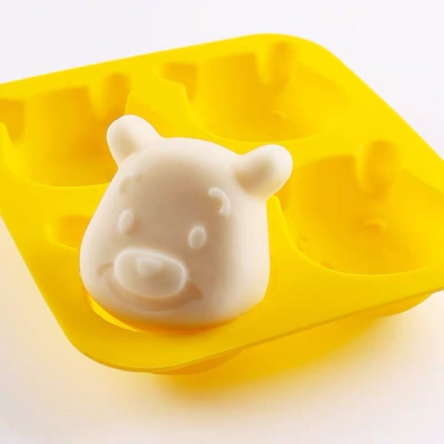 Khuôn silicon 4 mặt gấu
