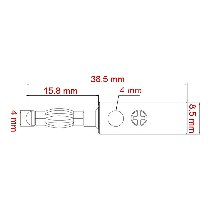 Jack Bắp Chuối 4mm Đen