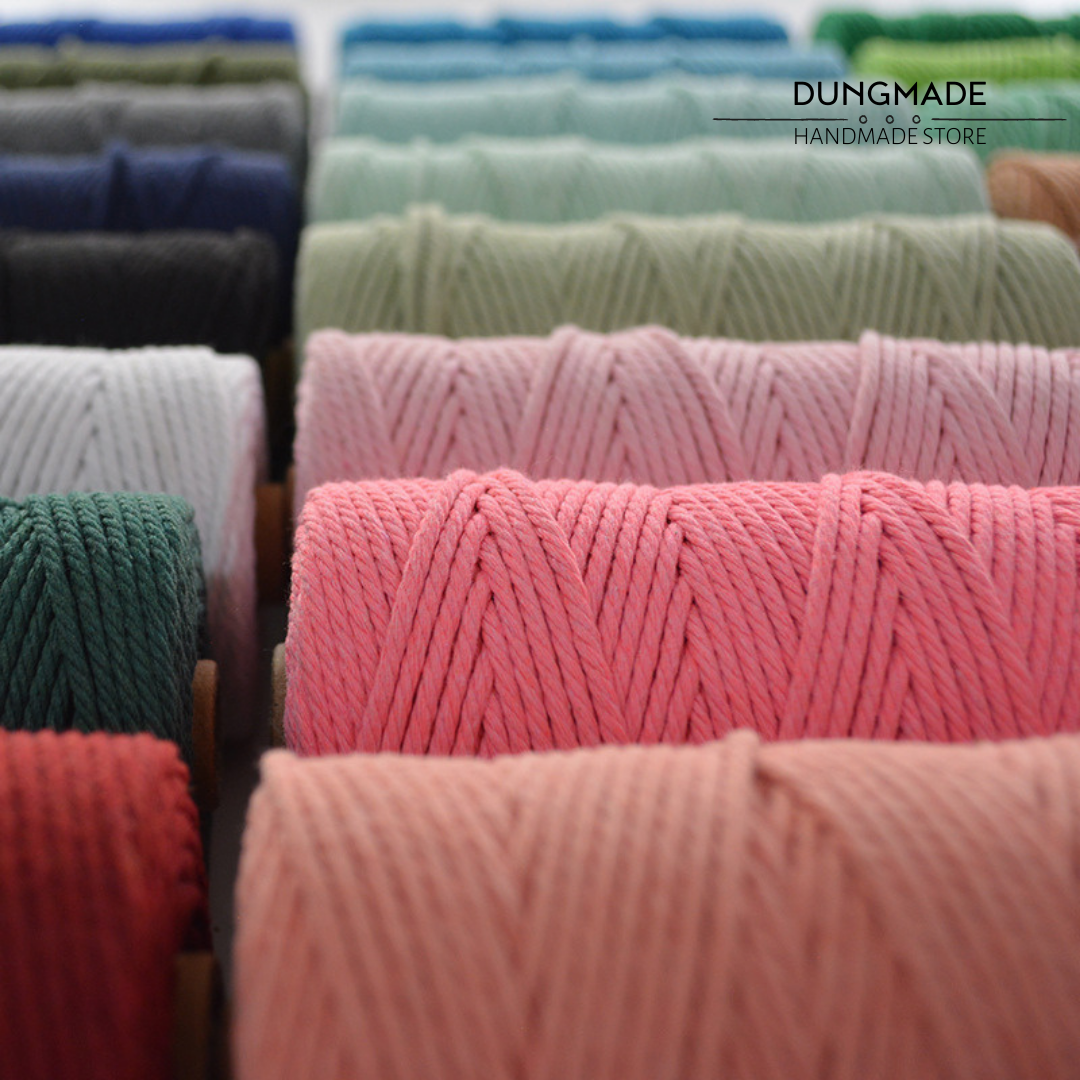 Dây thừng thắt macrame dây thừng se cotton sợi thắt mắc na 3mm
