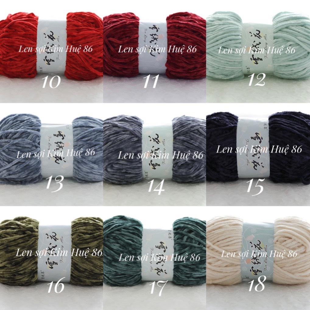 Len nhung 3mm siêu mềm mịn cuộn 100g