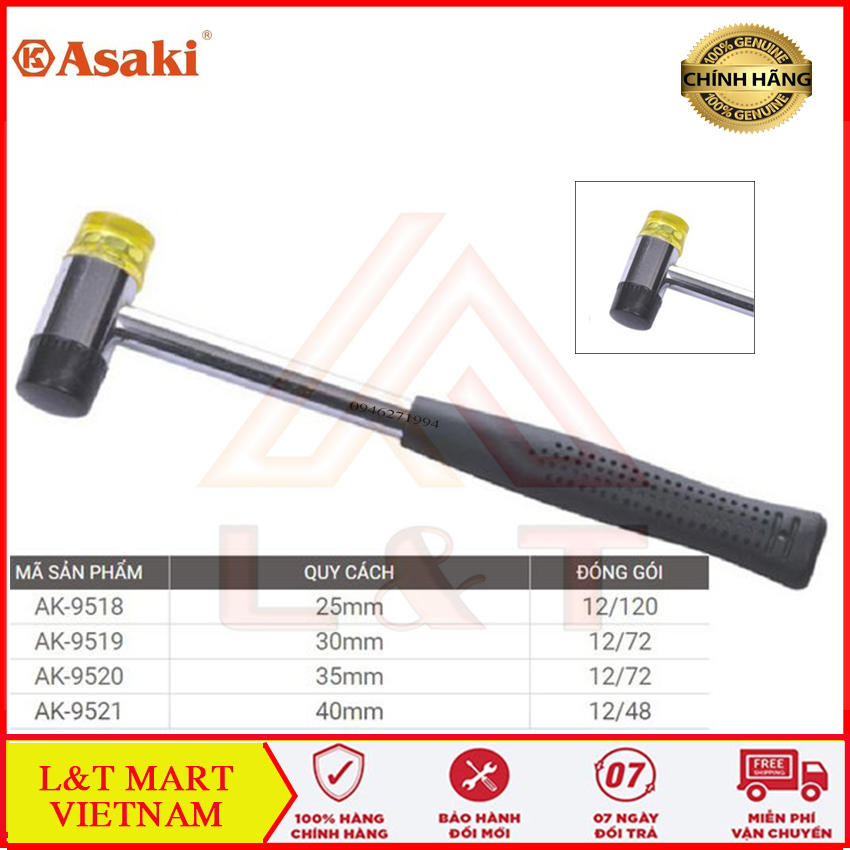 Búa nhựa 30mm  Asaki AK-9519