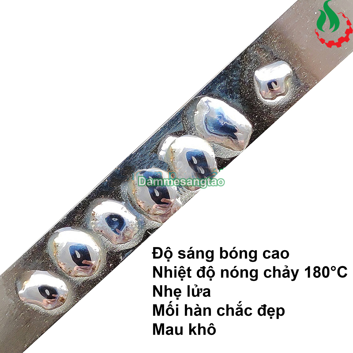 Thiếc hàn chì hàn JAPAN HIROSHIMA cao cấp SN63% siêu bóng siêu nhẹ lửa